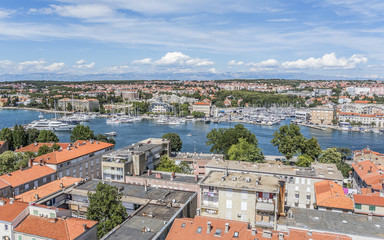 Obraz premium Zadar city from tower. Dalmatia. Croatia.