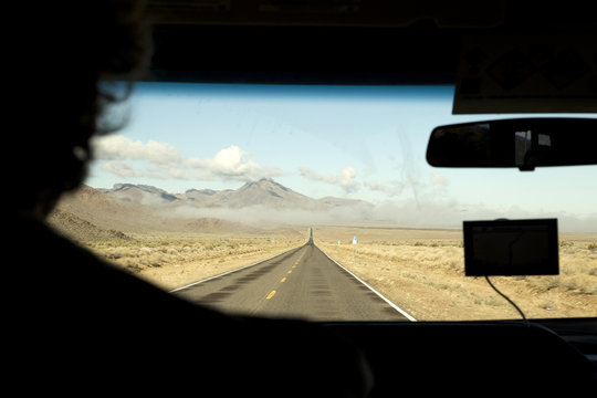 Roadtrip Arizona (USA) in a mobile home: view of the driver