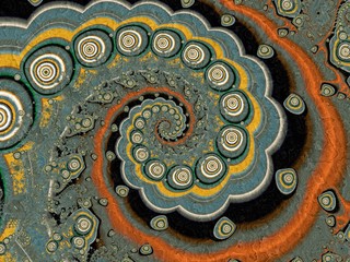  Abstract  Beaded Helix  Background   - Fractal Art  