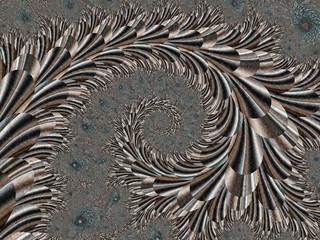  Abstract Brown Feathering Dendritic Background - Fractal Art  
