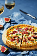 Pumpkin ricotta Basil Figs tart