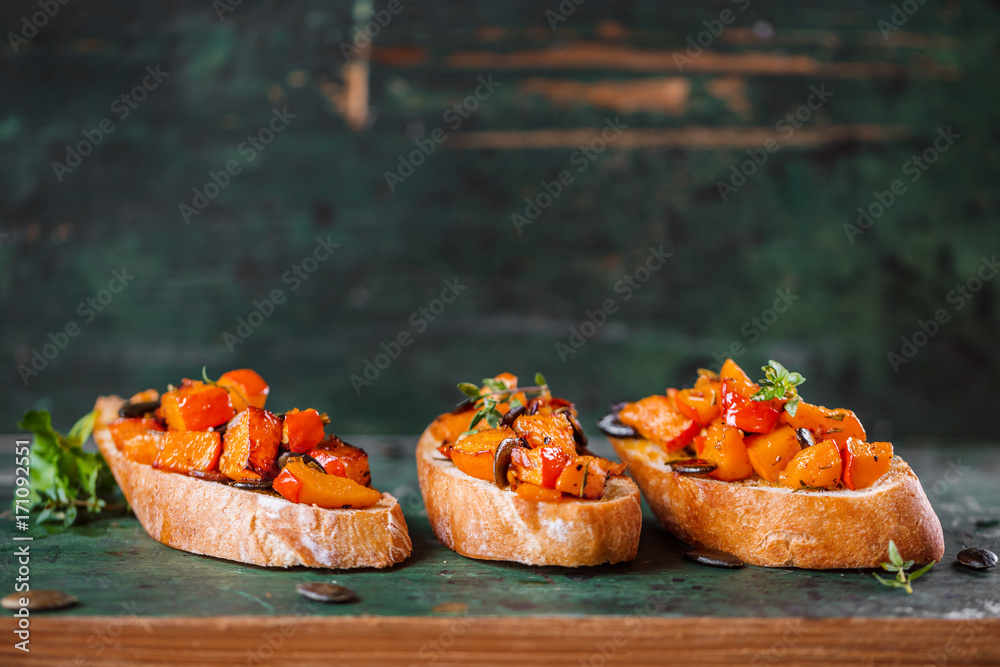 Poster Kürbis Bruschetta 