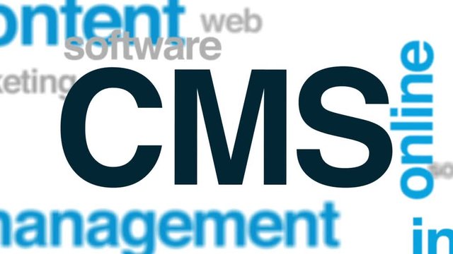 CMS animated word cloud, text design animation.