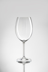 Empty wine glass with reflection