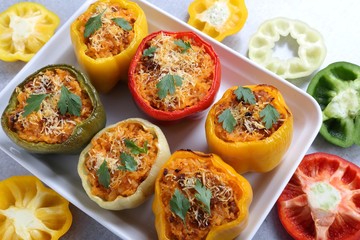 Stuffed paprika.