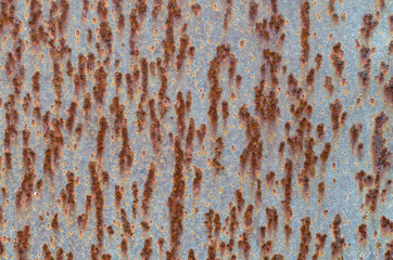 Rust on old metal plate, texture