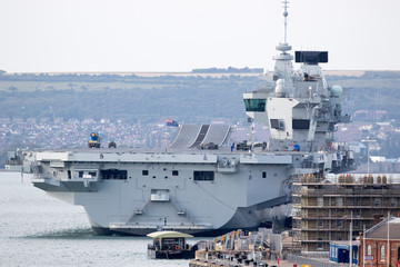 Aircraft Carrier in Port