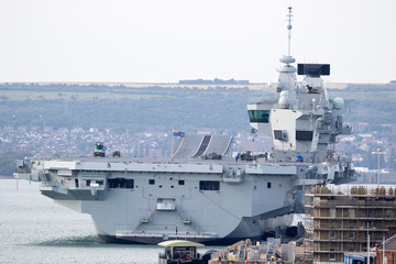 Aircraft Carrier in Port