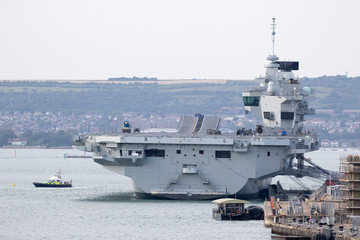 Aircraft Carrier in Port