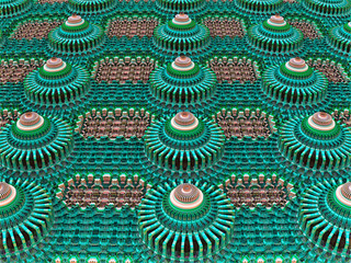 Abstract fractal background computer-generated 3D illustration