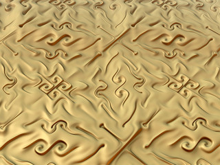 Abstract fractal background computer-generated 3D illustration