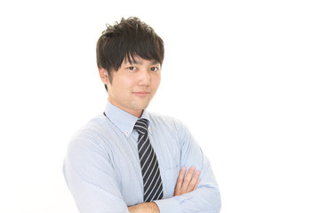 微笑むビジネスマン