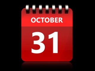 Fototapeta premium 3d 31 october calendar