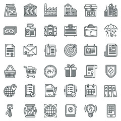 Business and finance icons set