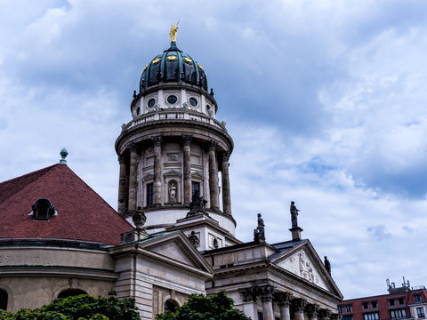 The Gendarmenmarkt is a square in Berlin and the site of an architectural ensemble including the Konzerthaus and the French and German Churches
