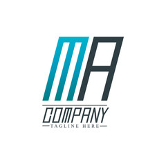 Initial Letter MA Design Logo Template