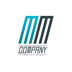 Initial Letter MM Design Logo Template