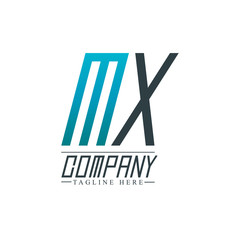 Initial Letter MX Design Logo Template