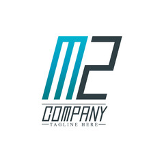 Initial Letter MZ Design Logo Template