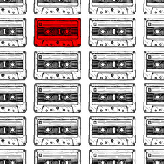 Pattern with audio cassette