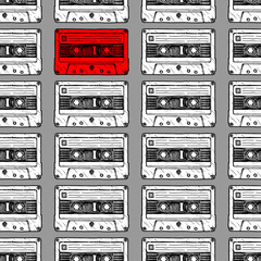 Pattern with audio cassette