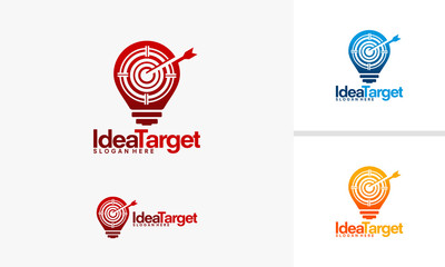 Idea Target Logo template, Focus Idea Logo designs vector