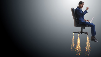 Businessman in promotion business concept