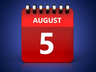 3d 5 august calendar
