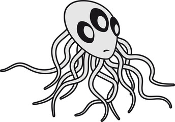 tentakel oktopus kalmar unterwasser fangarme ekelhaft tintenfisch gruselig groß horror halloween grusel ausserirdischer grey cool aliens Ufo untertasse