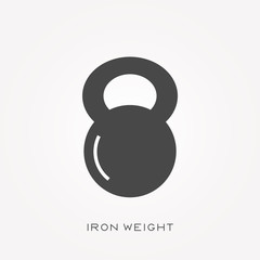 Silhouette icon iron weight