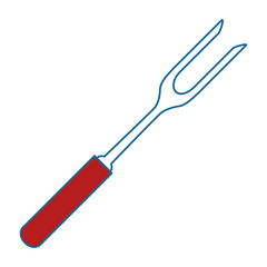 fork grill kitchen cutlery icon vector illustration design
