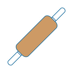 wooden roll pastry icon vector illustration design