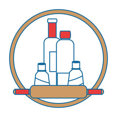 bottles kitchen product icon vector illustration design