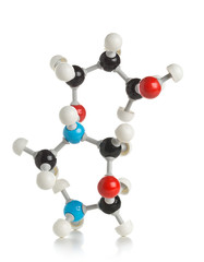 Chemical molecule ball and stick model