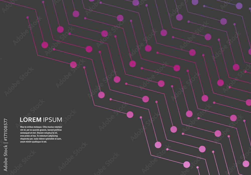 Poster Modern vector pattern. Repeating geometric tiles with dotted and line