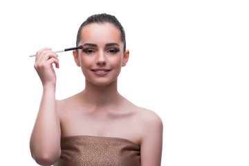 Obraz premium Young beautiful female fashion model with make up