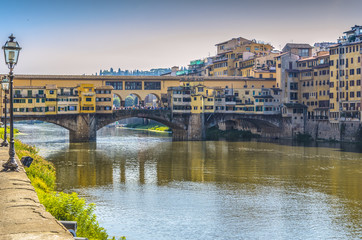 the ponte vecchio before sunset florence