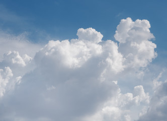 Naklejka na ściany i meble Blue sky with lots clouds, Used for background