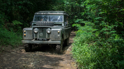 4x4 vehicle in the middle of the forest © sahabatransel