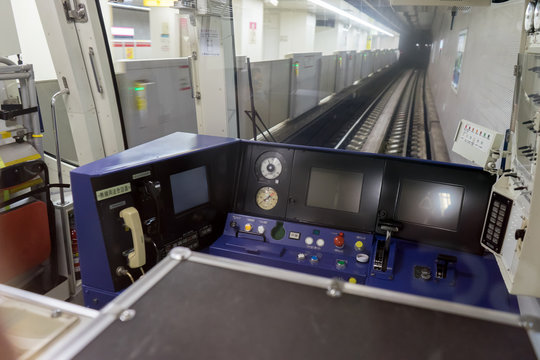driver control in train subway japan