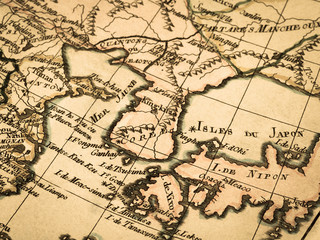 Fototapeta premium 古地図 東アジア