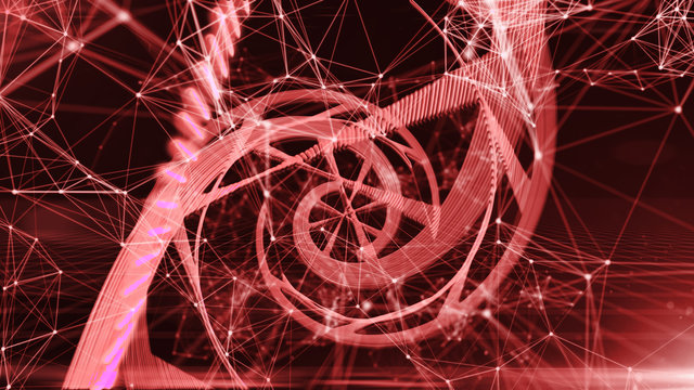Biotech genetics and DNA modification chemistry of organic molecules conceptual graphic