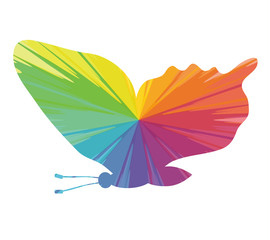 fly butterfly multicolored abstract icon
