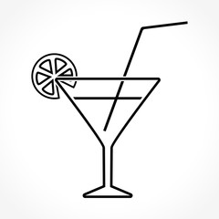 cocktail icon on white background