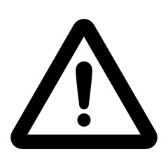 warning sign black icon