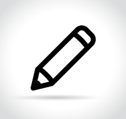 pencil icon on white background