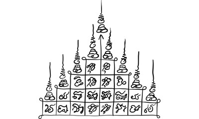 Fototapeta na wymiar Thai traditional tattoo