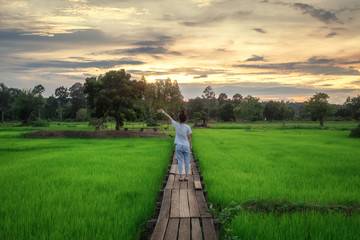 Wooden bridge 100 years old, Khok grachai, Khon Buri in Nakhon Ratchasima at Thailand.