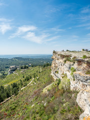 Fototapeta na wymiar Landscape view from Chateau des Baux-de-provence