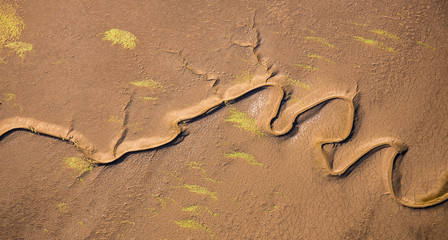 Fototapeta na wymiar aerial tidal creek patterns, Kimberly coast